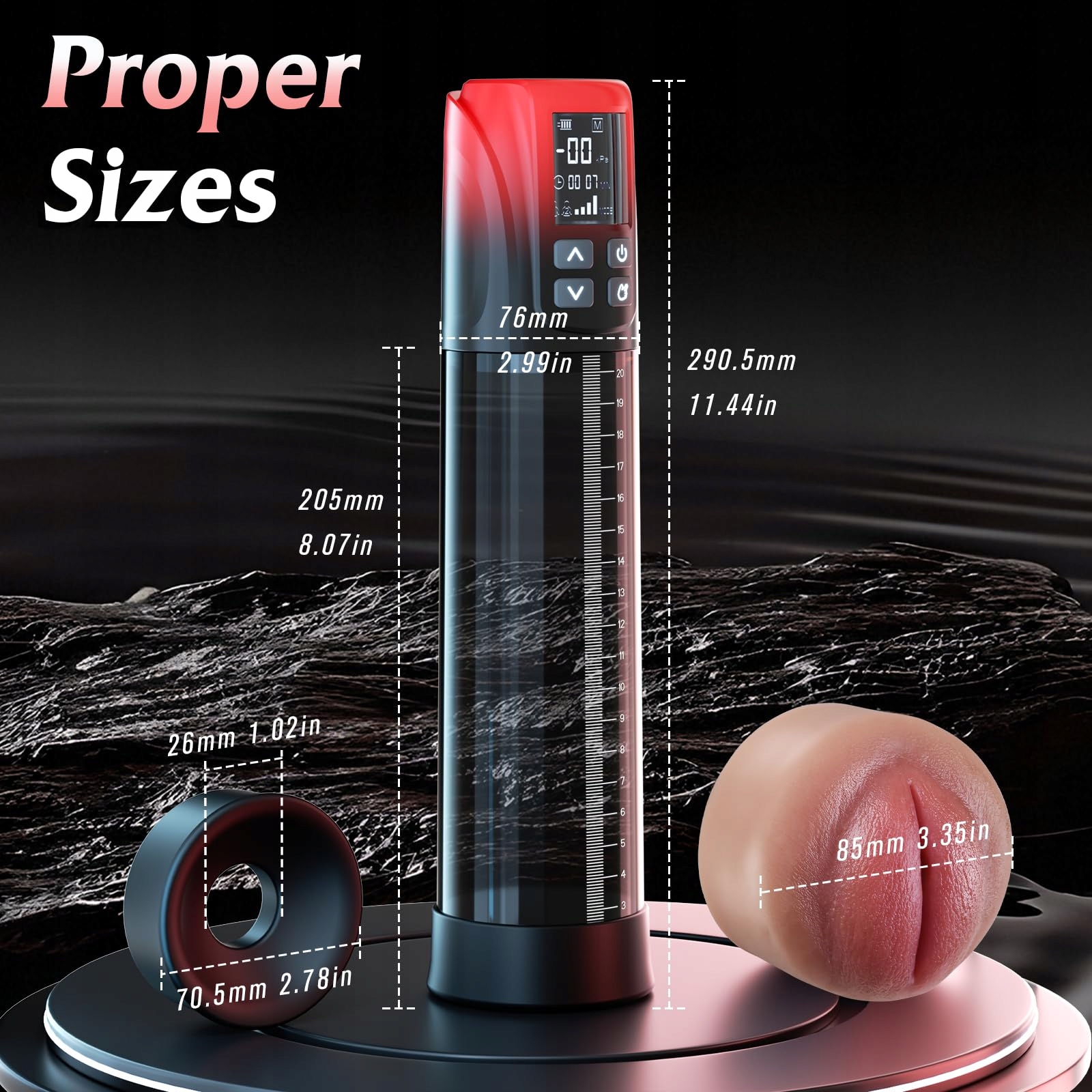 ELECTRIC MASTURBATOR Pompka Erekcyjna Dla Mężczyzn Z 5 Trybami Ssania — miniatura 7