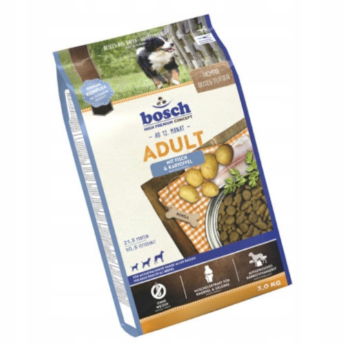 Levně Suché krmivo pro psy Bosch Fish & Potato pro dospělé psy 3 kg