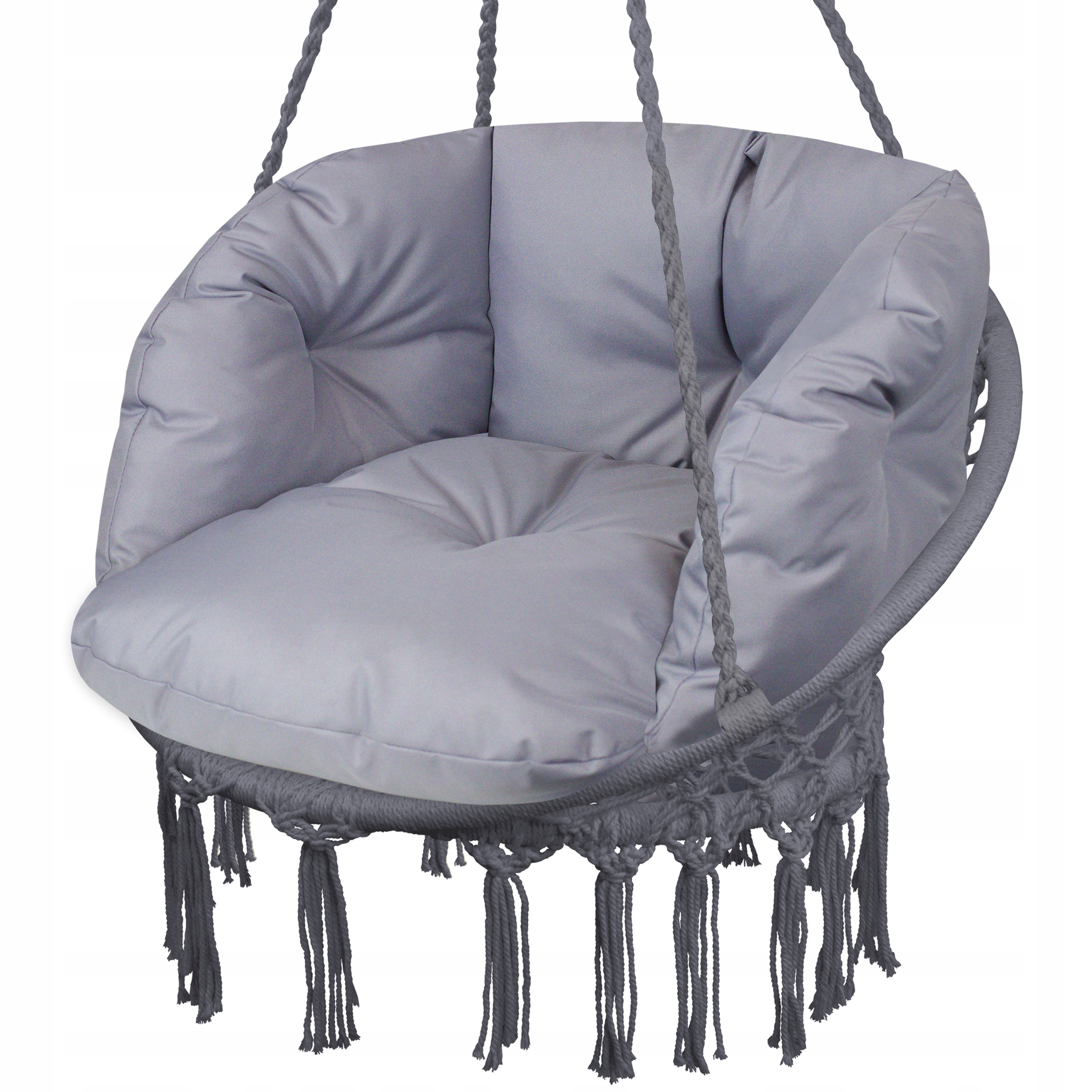 HUŚTAWKA OGRODOWA FOTEL WISZĄCY BOCIANIE GNIAZDO + PODUSZKA WODOODPORNA Szerokość siedziska 44 cm