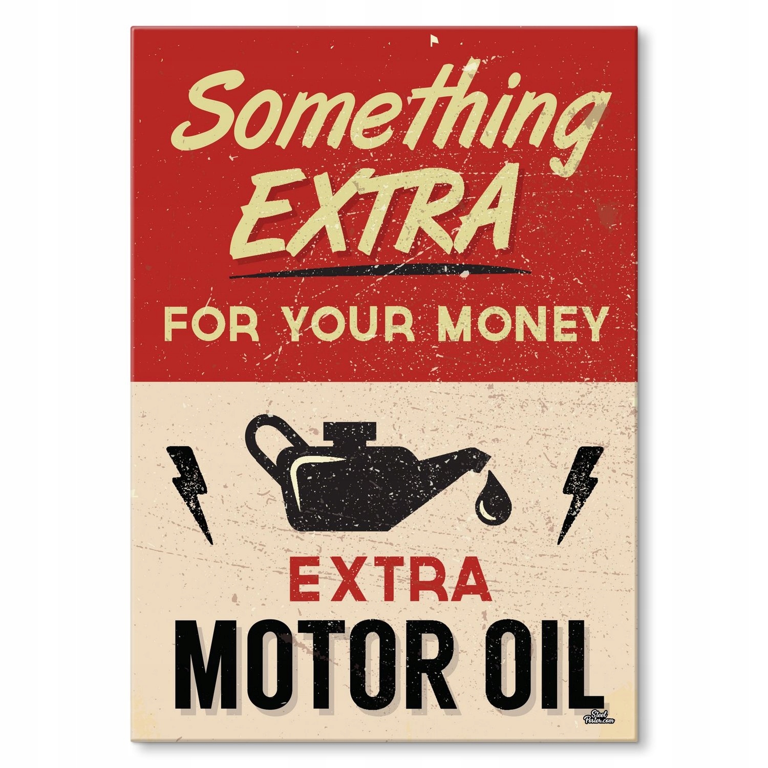 Kovový plakát Extra motorový olej Dárek 22 x 31 cm
