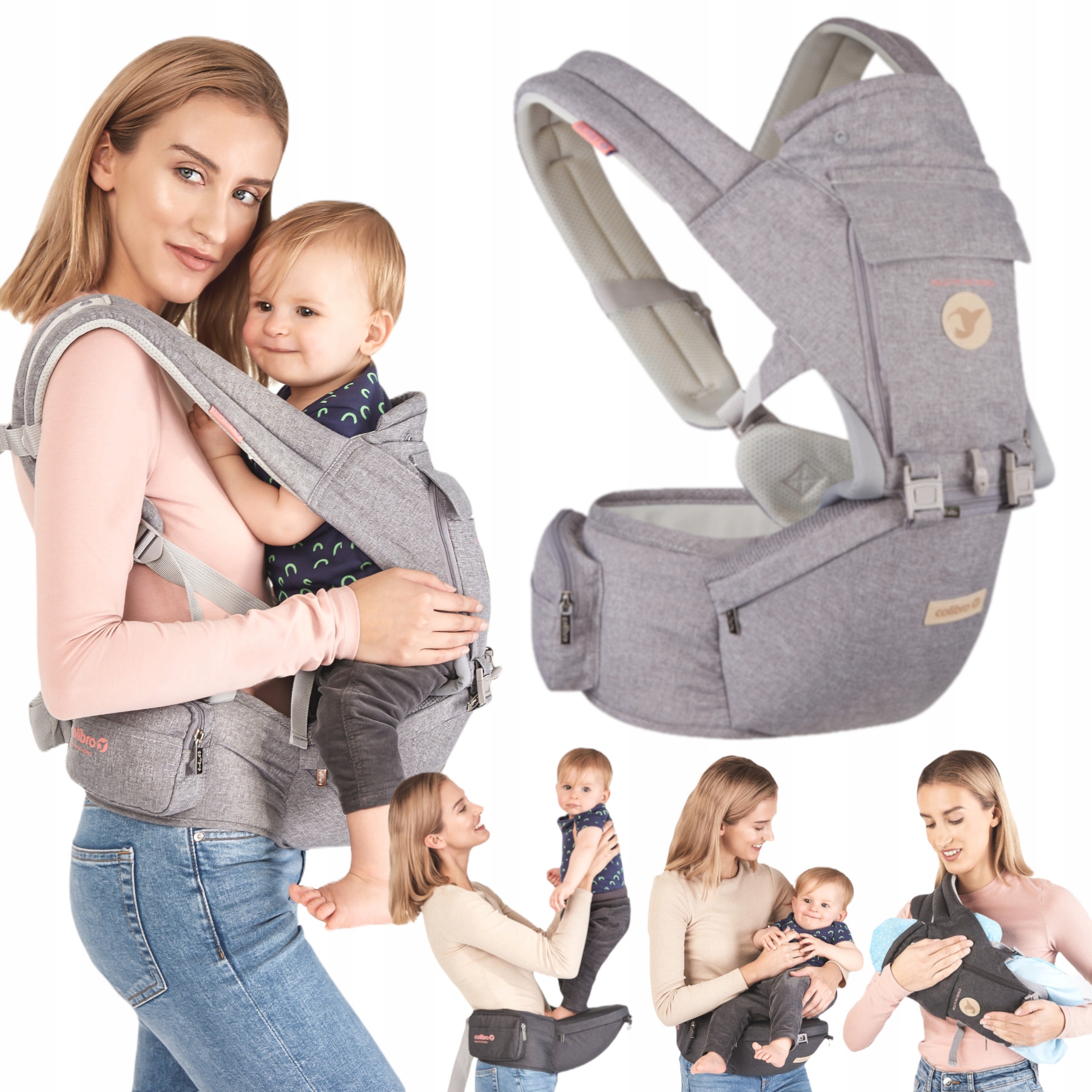 Nosidełko turystyczne, biodrowe Honey Colibro 12w1