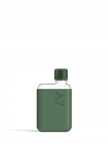 Víceúčelová plochá láhev na nápoje Memobottle Original A7 moss zelená