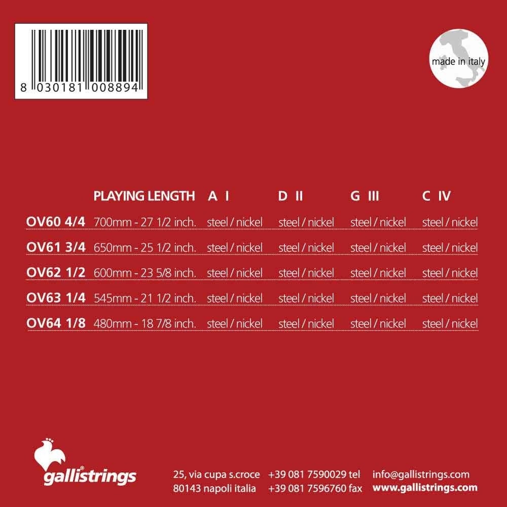 Galli OV60 4/4 - struny do wiolonczeli 4/4 Marka inna