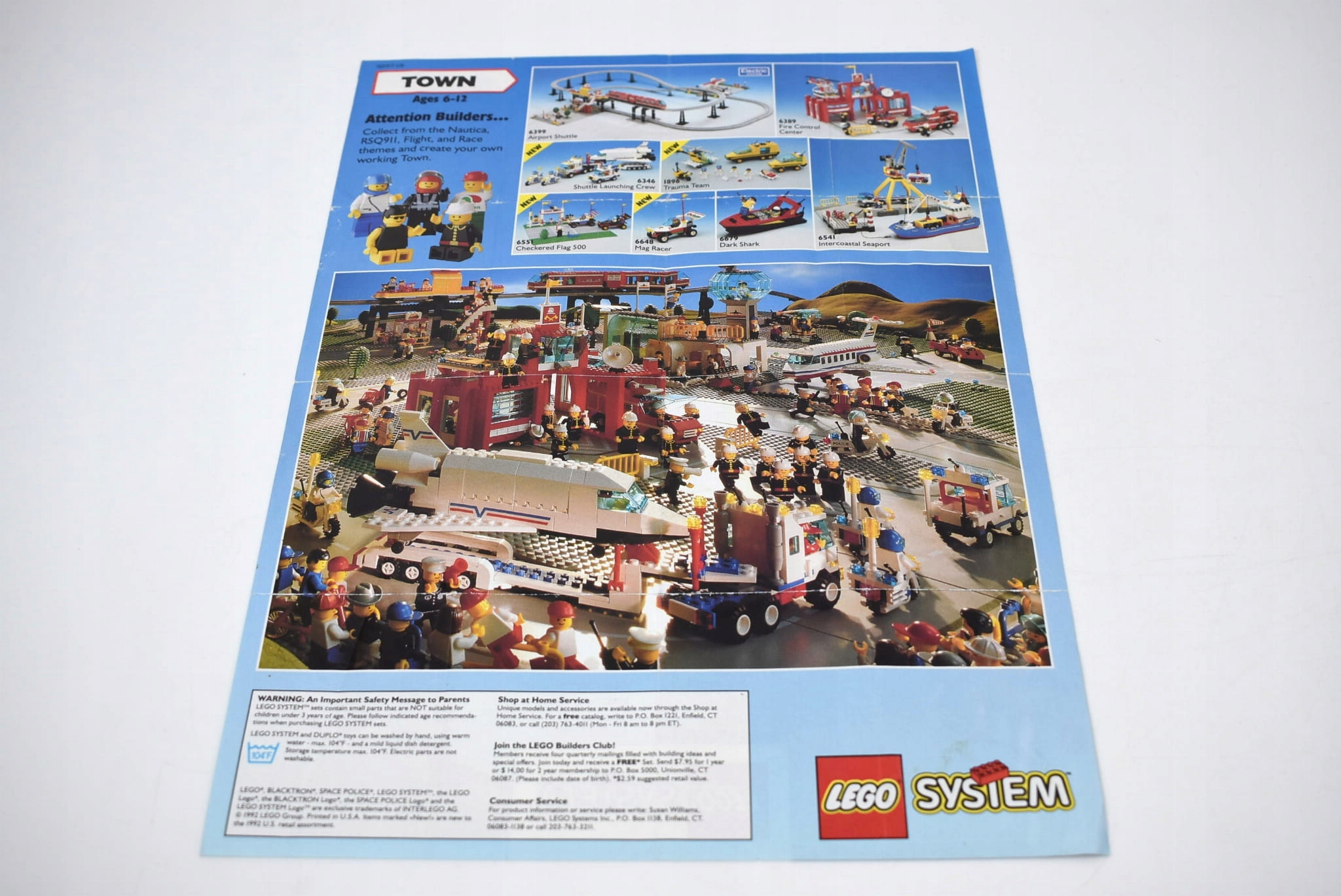 LEGO plakat ulotka Town [1992] A4 USA UNIKAT