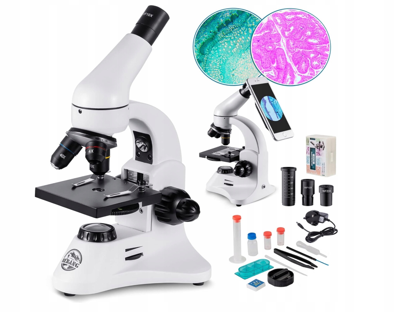 Biologický optický mikroskop 100X 2000X Led pro výuku laboratoře