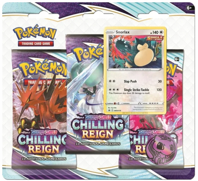 Chilling Reign: Snorlax 3-Pack Blister Pokemon