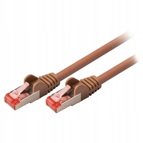 

S/ftp Cat 6 patchcord 10m brązowy ekran Lszh