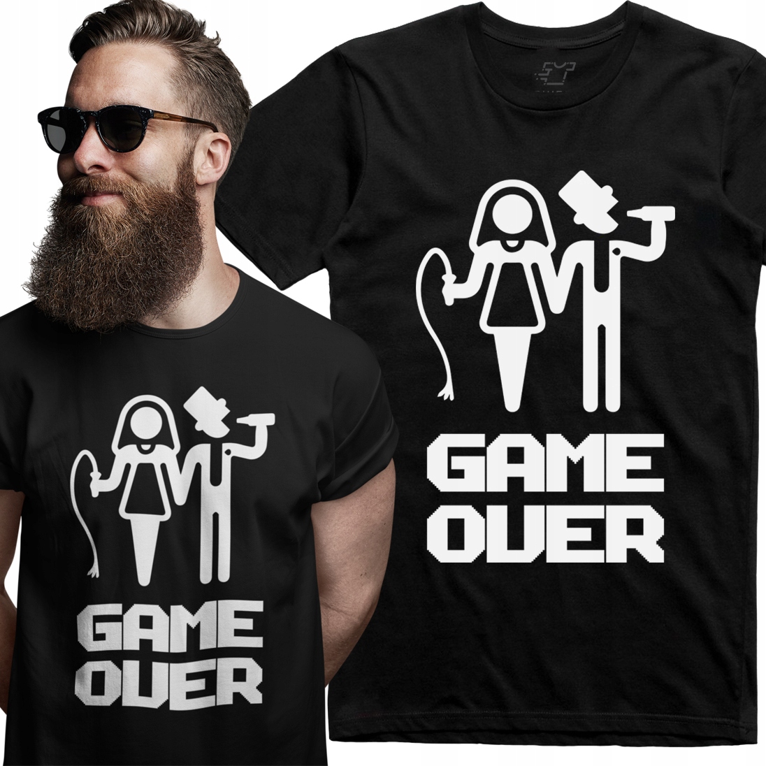 

Koszulka Game Over Gra Kawalerski Prezent S