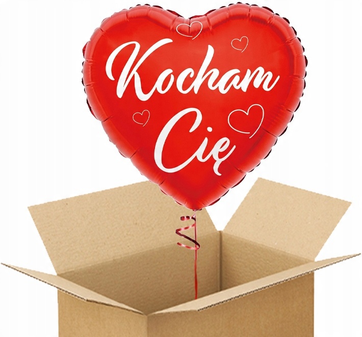 

Balon Czerwone Serce Kocham Cię z Helem Walentynki