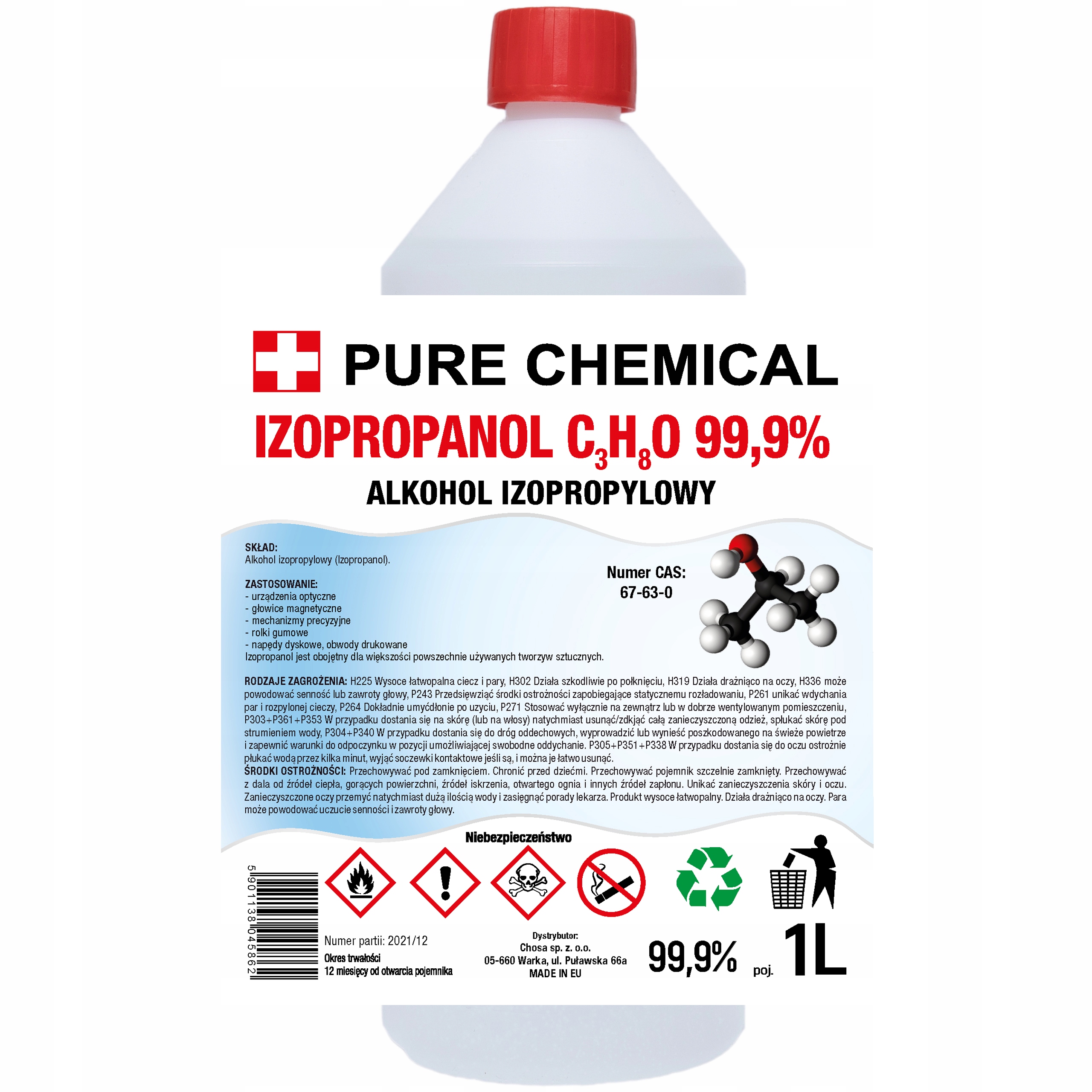 Alkohol izopropylowy 99,9% 1L Pure Chemical