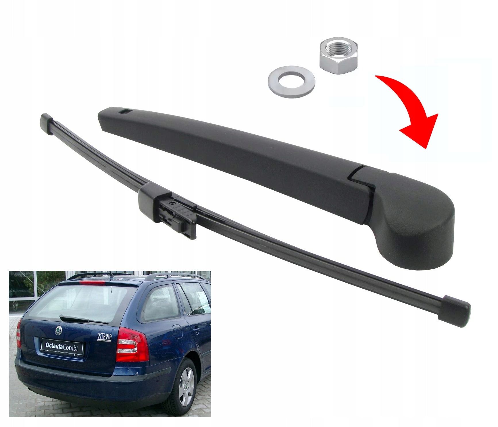 RAMIĘ + WYCIERACZKA TYŁ SKODA OCTAVIA II KOMBI 04-