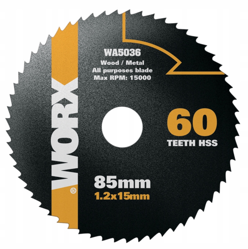 

Tarcza do cięcia metalu Worx WA5036 85mm 60T