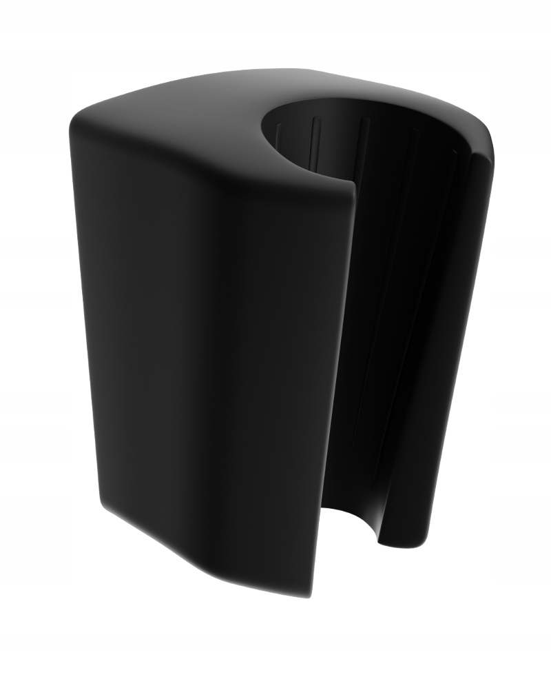 MEXEN ZESTAW PRYSZNICOWY SŁUCHAWKA R-05 WĄŻ CZARNY Typ natynkowy