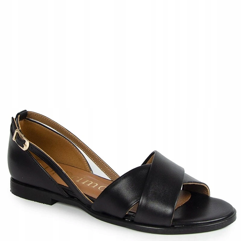 Laroni 490 Černé Kožené Sandály 37 DI Primo