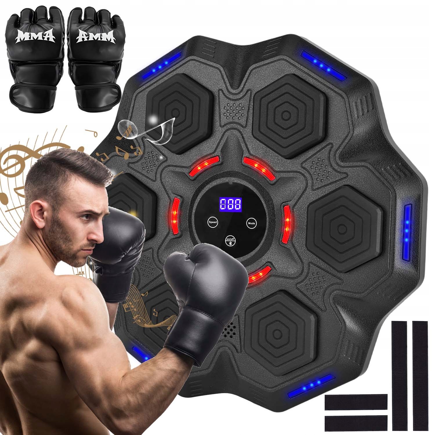 Hudební Boxovací Deska Na Zeď, Tréninková Bluetooth Hudba Rukavice