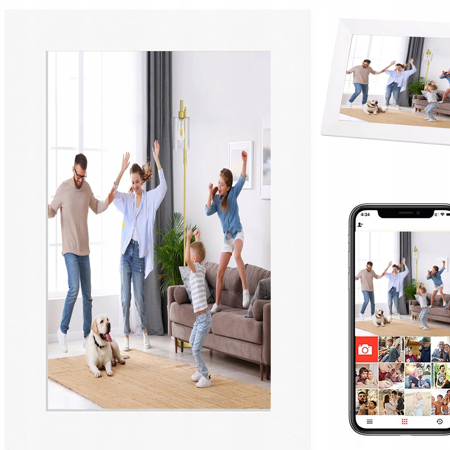 Digitální Rámeček Na Fotografie 10.1" Wifi S Využitím Dotykového Displeje 32 Gb