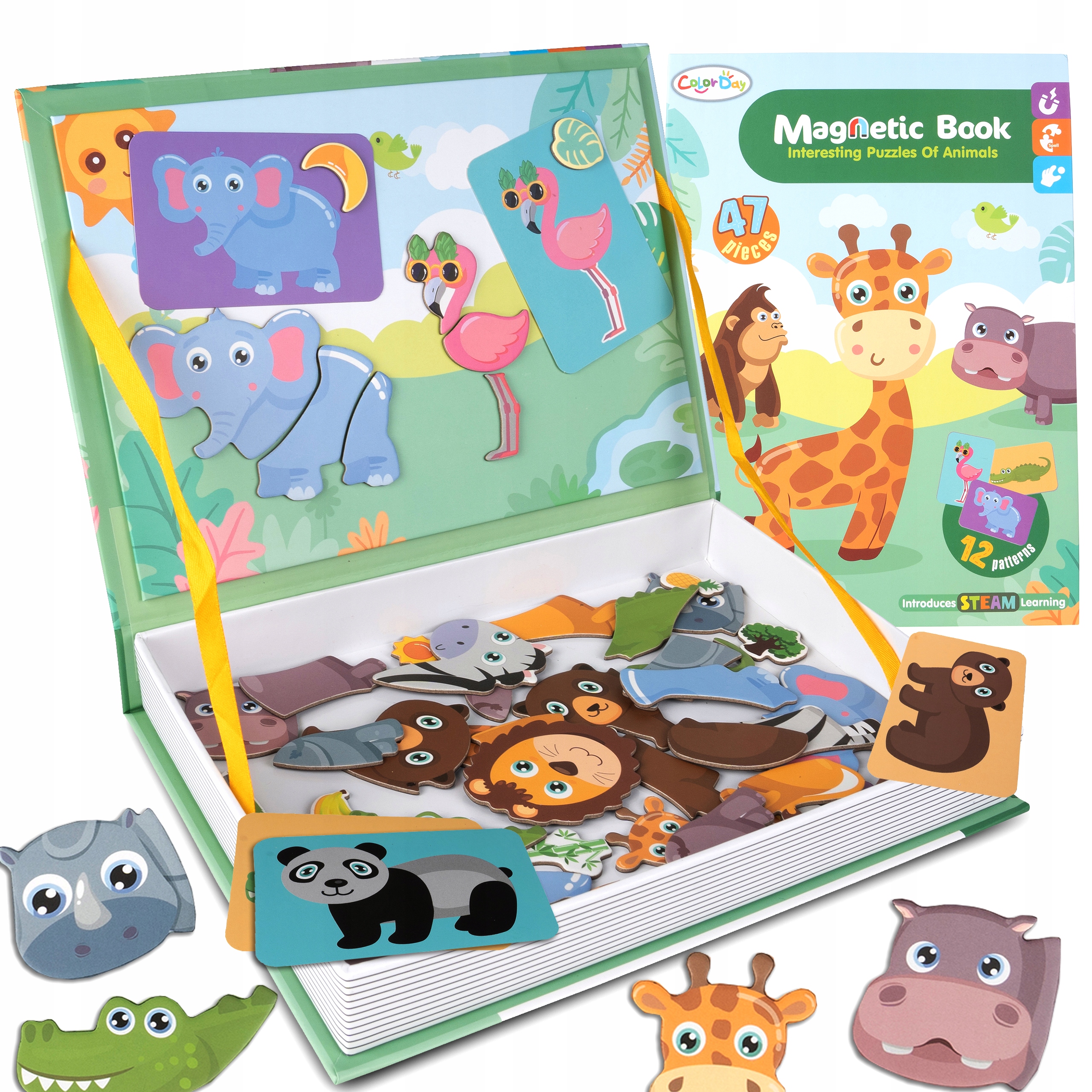 

Układanka Magnetyczna Puzzle Zwierzęta Montessori