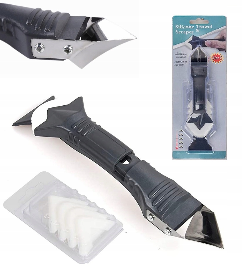 SZPACHELKA SKROBAK DO FUG SILIKONU FUGI SPOIN STAL Typ szpachelka