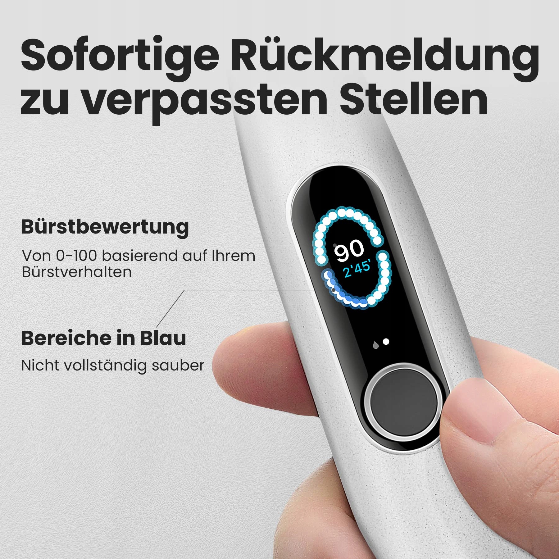 OCLEAN X Pro Elite Szczoteczka Soniczna 6 Głowic Etui Aplikacja Szara — miniatura 2