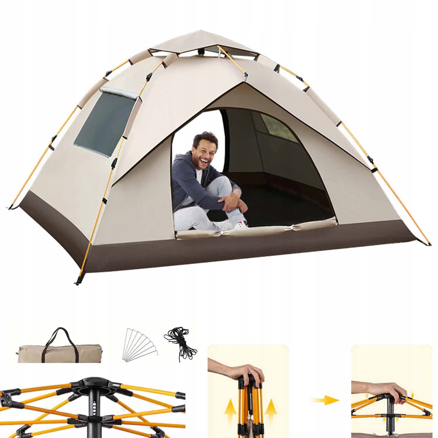 Stan pro kempování 2-3 osob Vodotěsná Moskytiéra na bivak