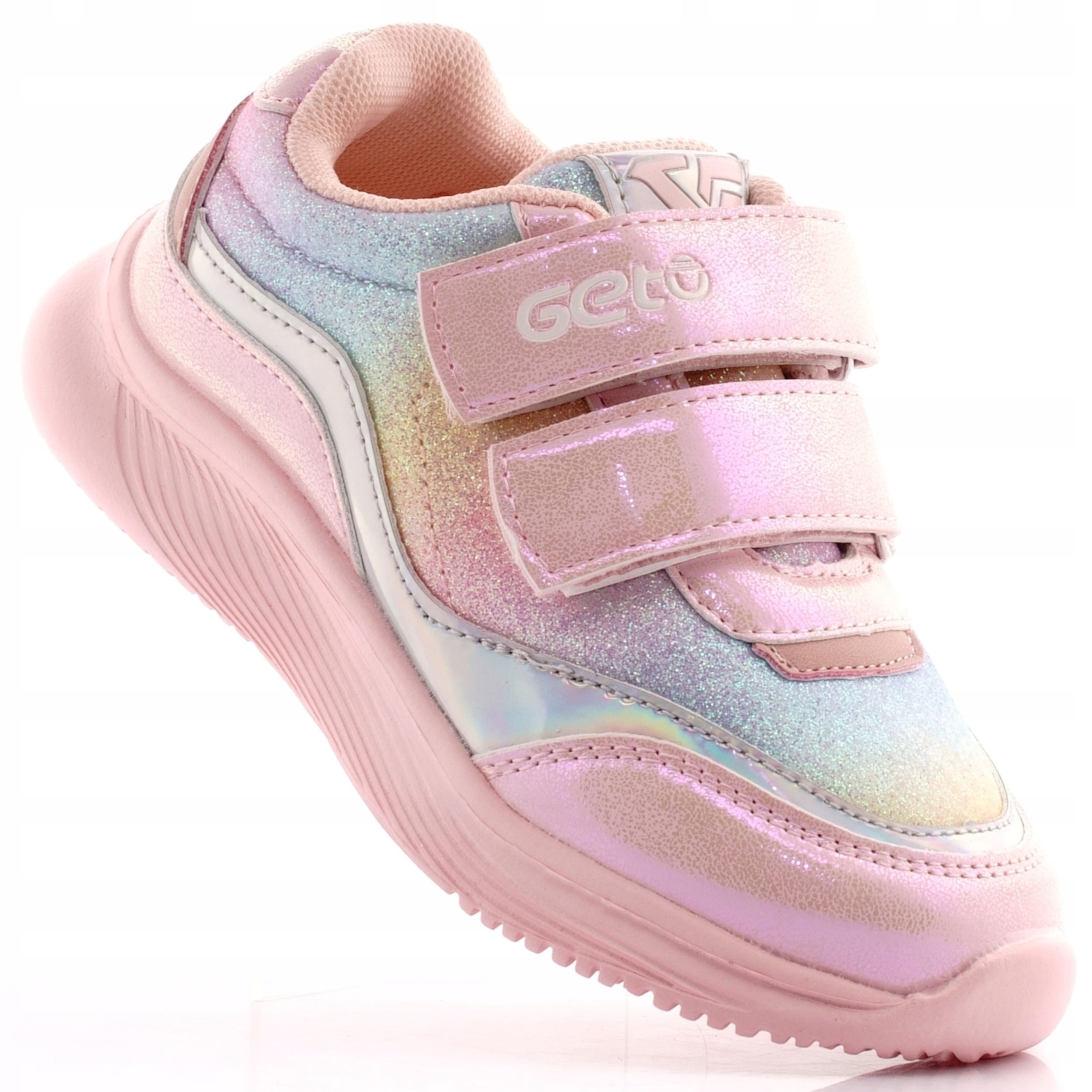 Buty sportowe dziecięce adidasy GELTEO Q-396 pełne szkolne lekkie Różowe