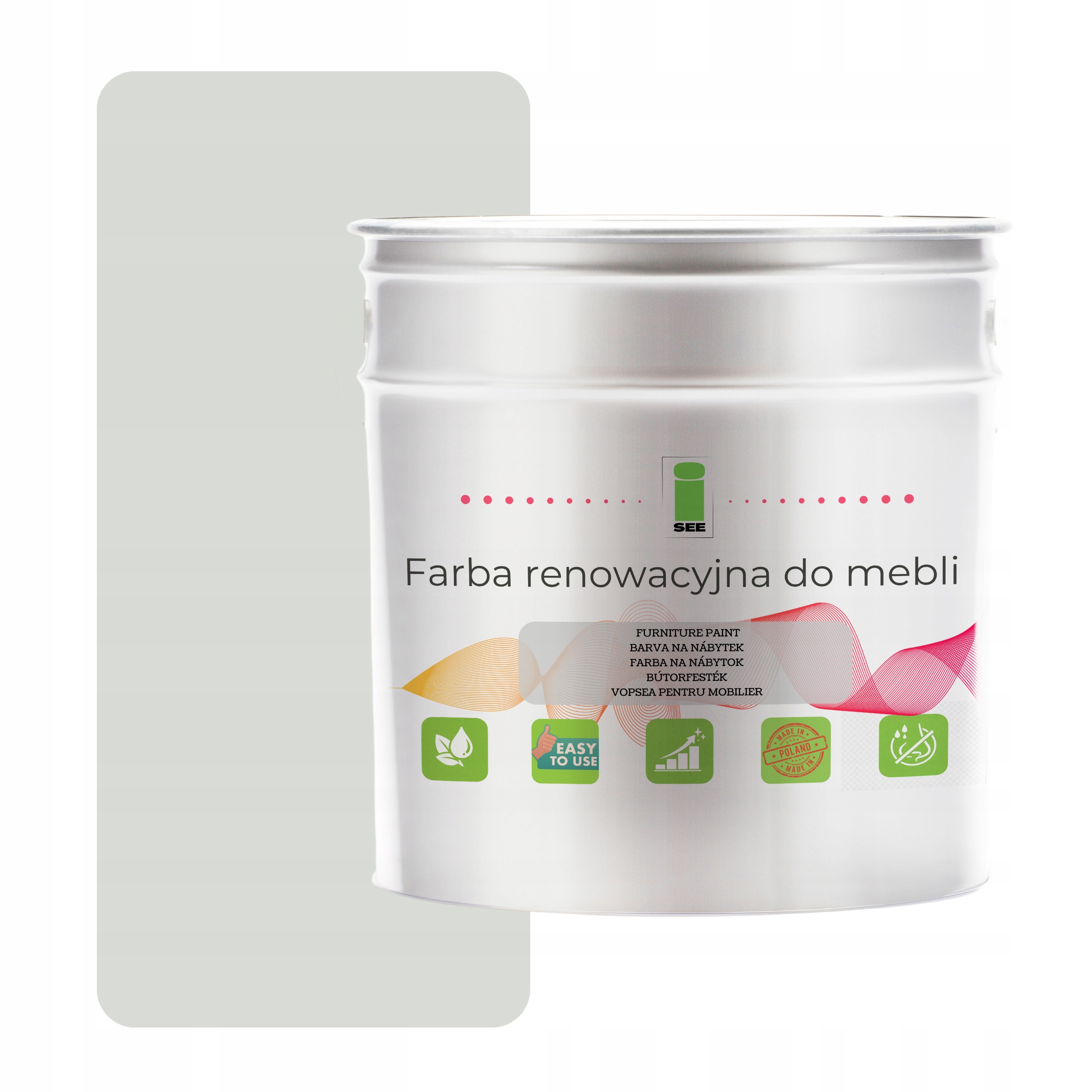 Barva na kuchyňský nábytek RAL9002 bílo-šedá mat2,5L pro čelní desky dřevo 2v1