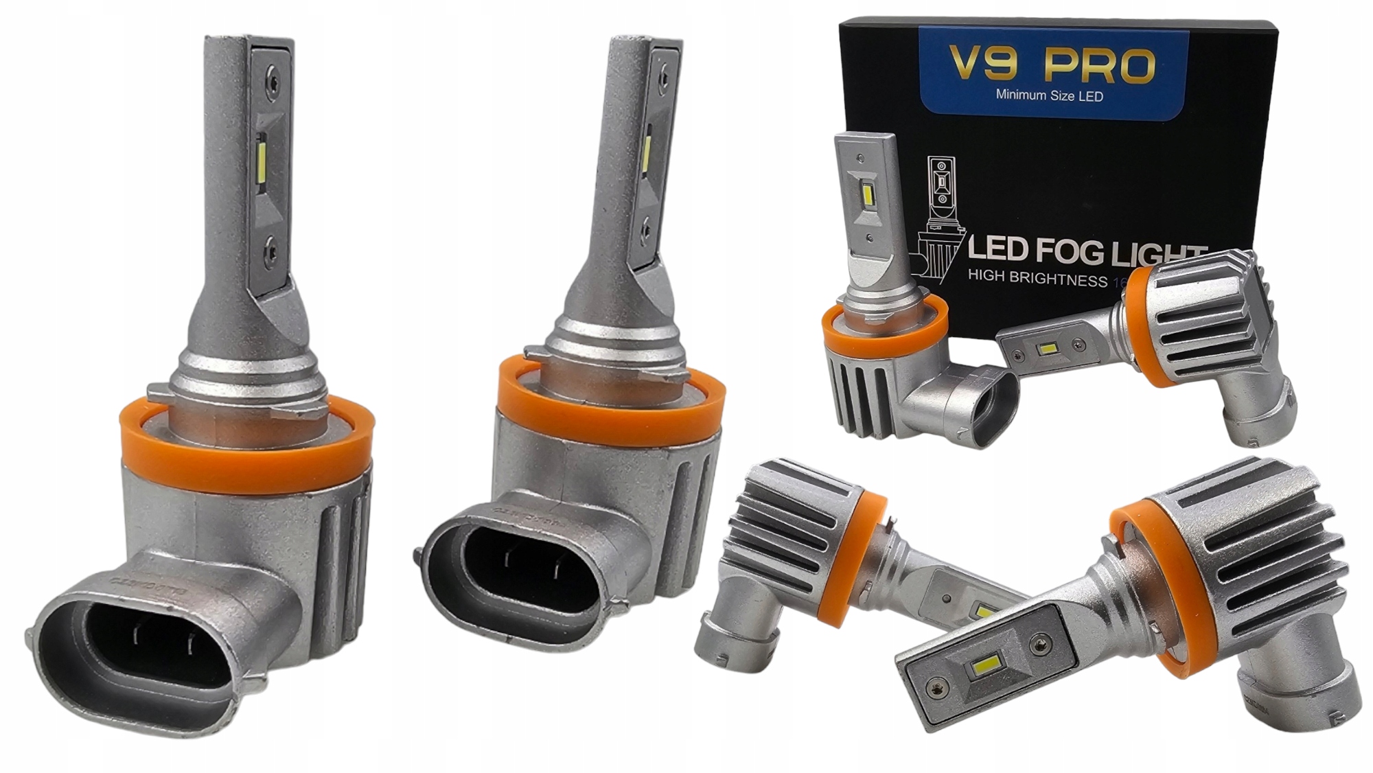 Led Žárovky V9 Pro H8 H9 H11 Led Fog Light Ultra Silné světlo IP68