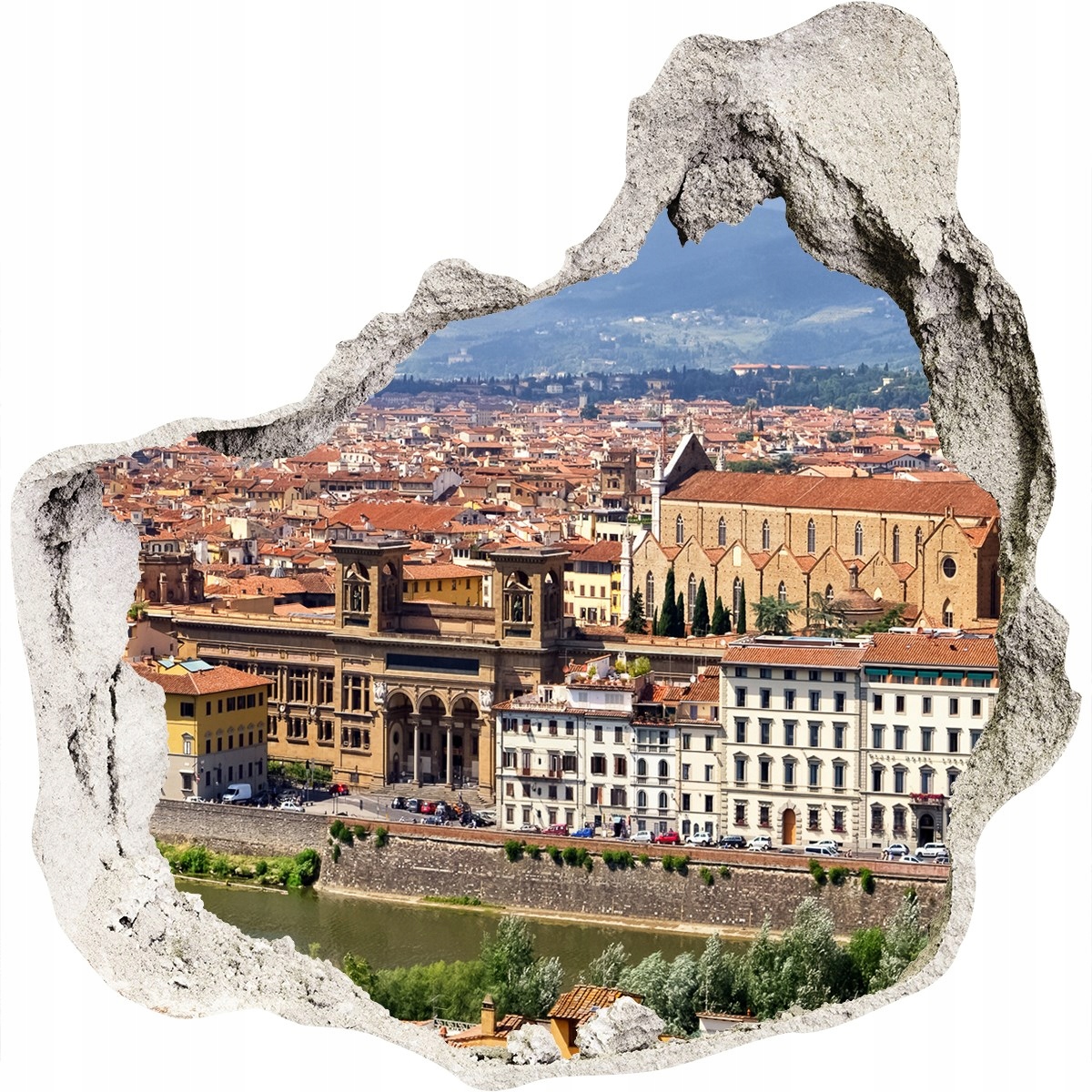 

Fototapeta dziura na ścianę 3d Florencja Włochy