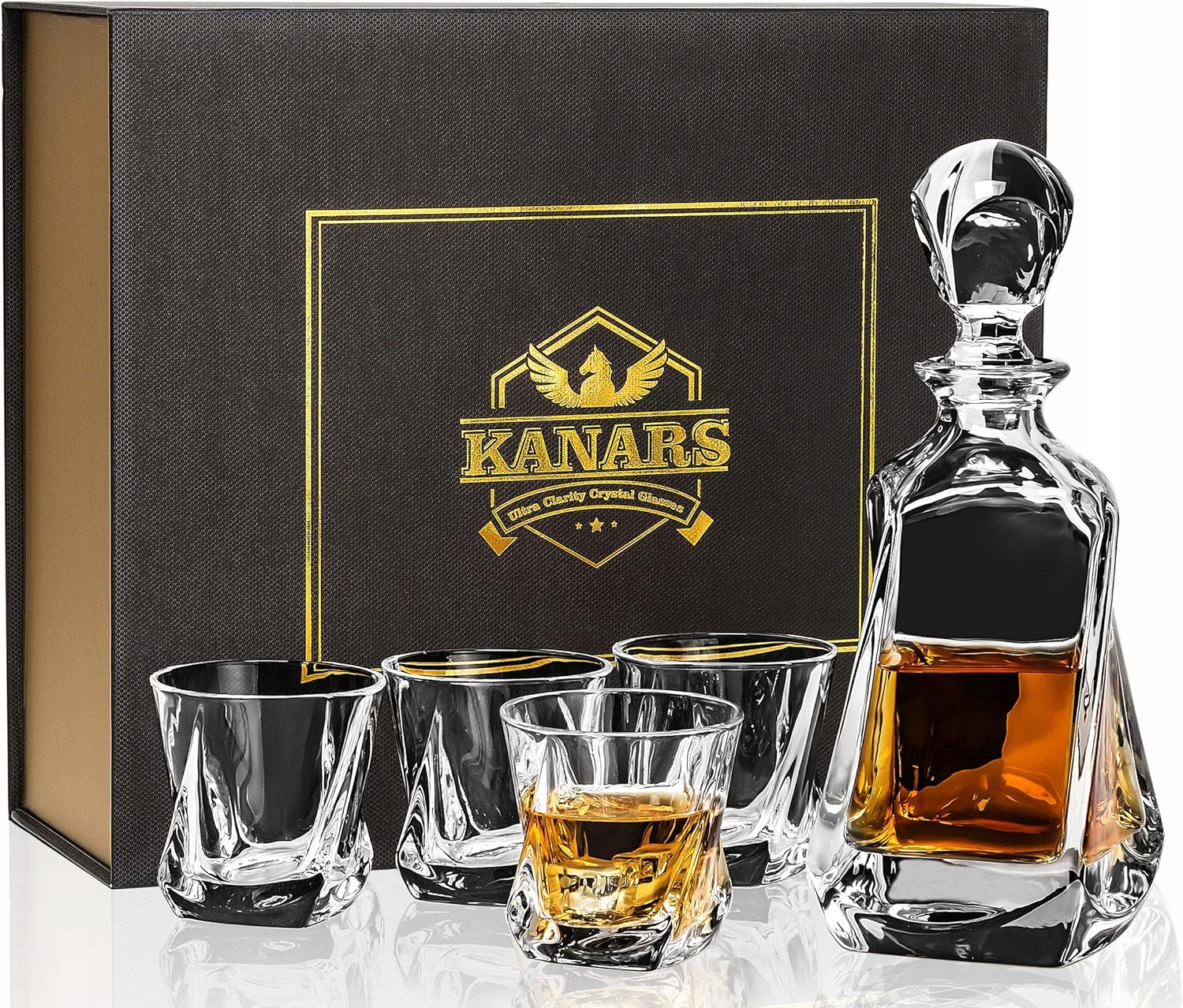 Karafa Na Alkohol 650 ML 4 Šálky Whisky Darčeková Sada