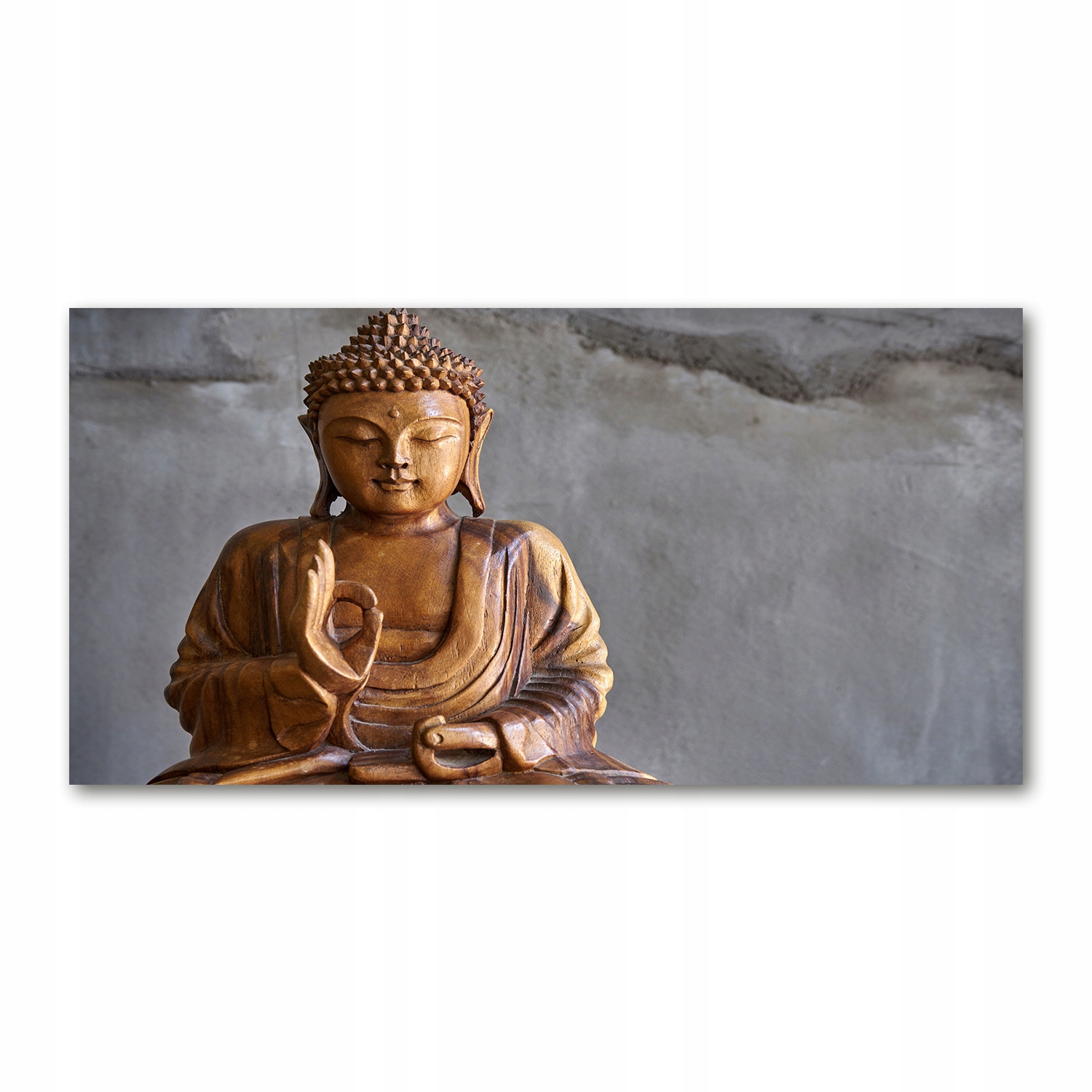 

Fotoobraz na ścianę szklany Drewniany budda 140x70