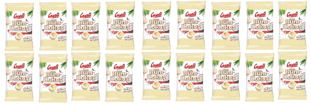 Levně 18x 100g Casali rumovo-kokosové dražé v bílé čokoládě Karton