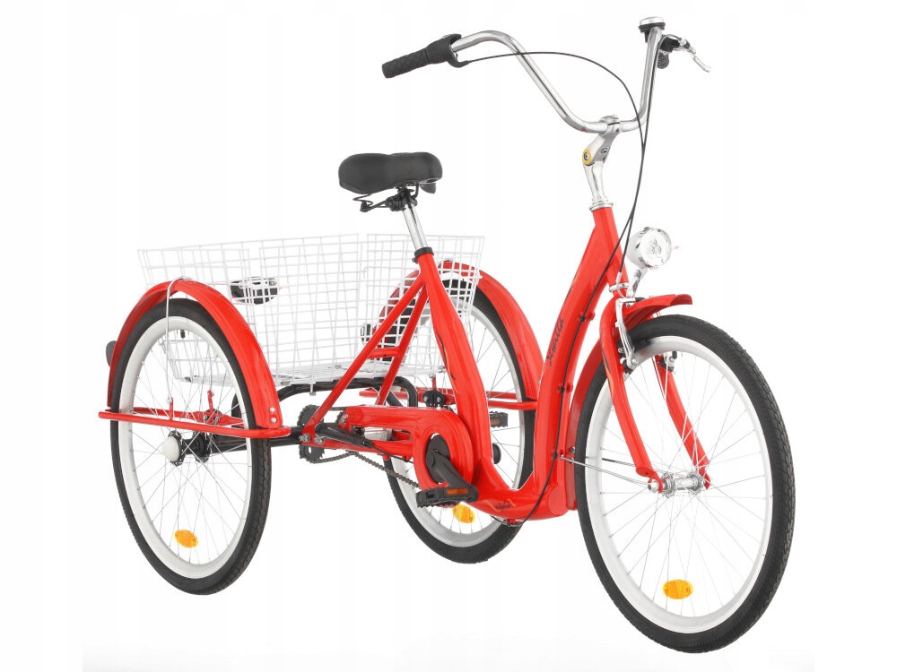 Rower trójkołowy Sewilla 24 cale damski Czerwony Rozmiar ramy 16 cali
