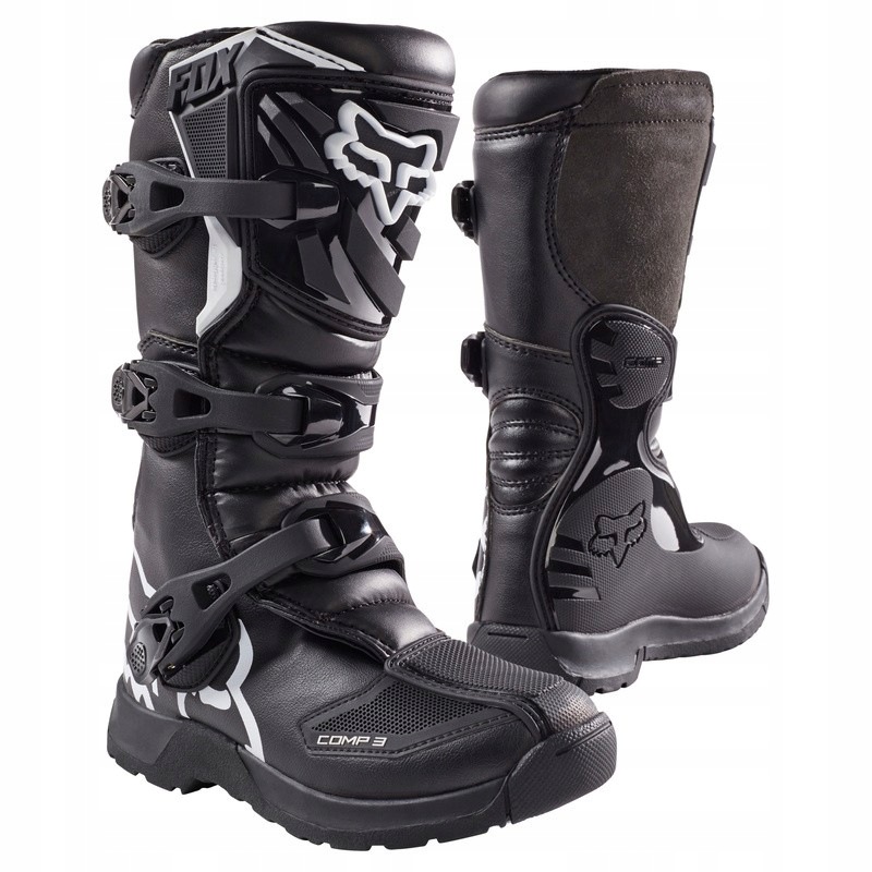 Motocyklové Topánky Junior Fox Comp 3Y Black (Y6)