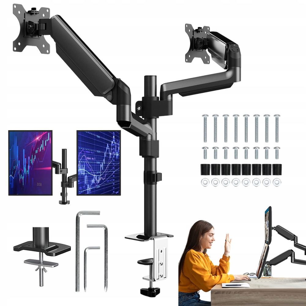 Vysoký Stojan Na Monitor S Nastavitelnou Výškou, Nosnost 20 Kg