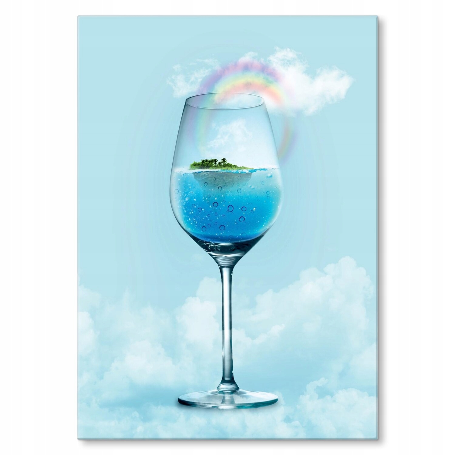 Kovový plakát Ostrov v skleničce Dárek 30 x 42 cm