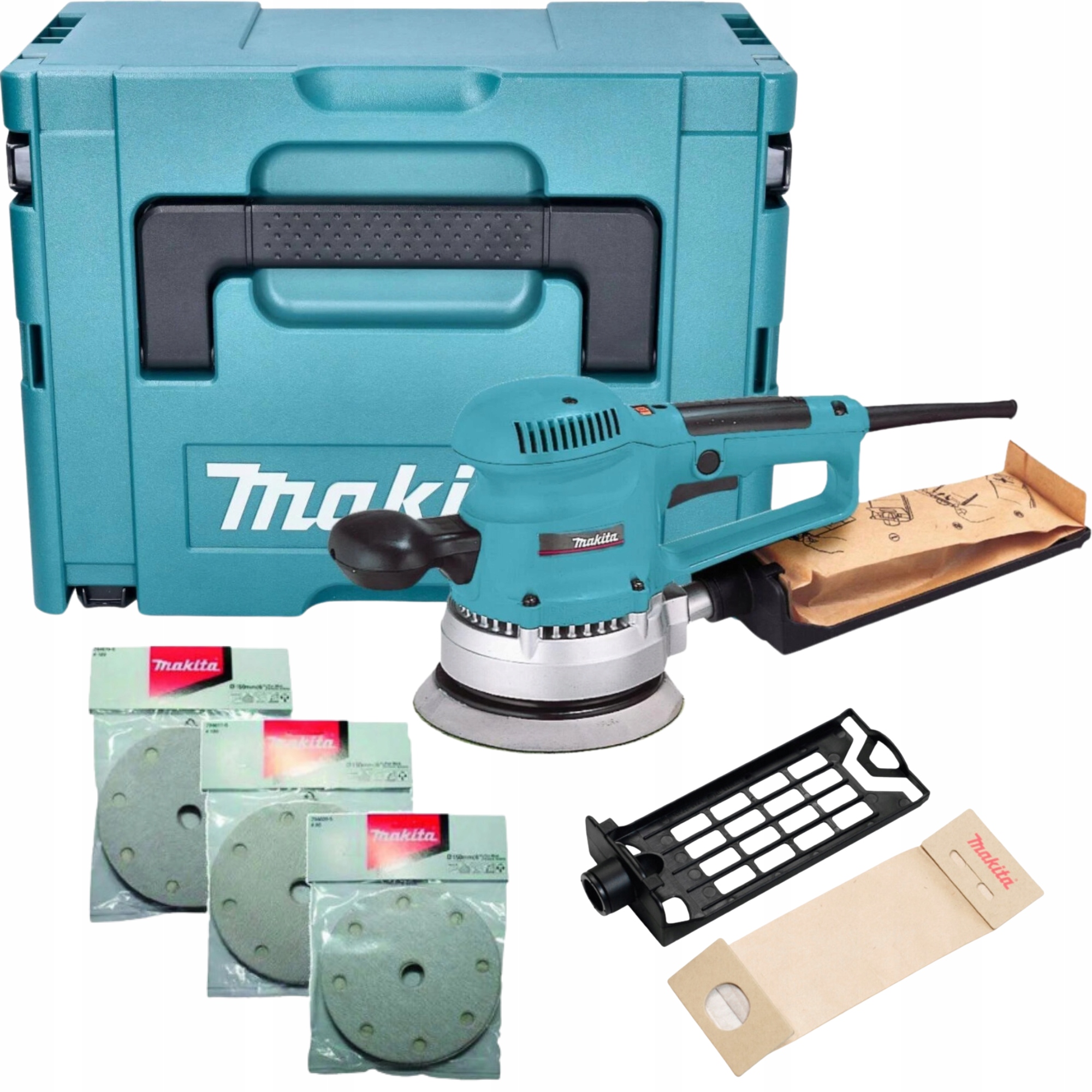 Makita Szlifierka mimośrodowa Sieciowa 150mm BO6030 310W w Walizce Makpac