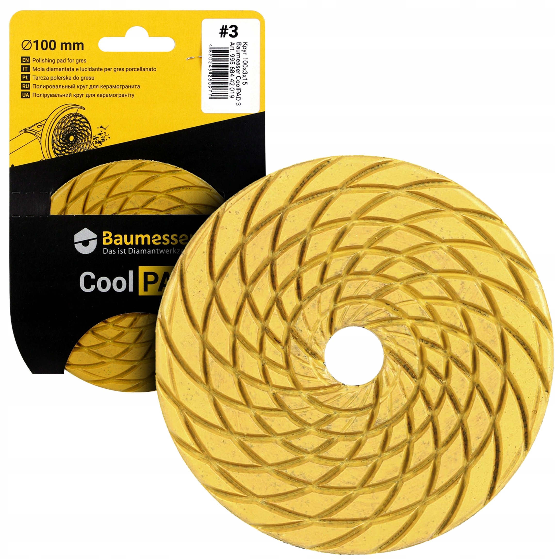 

Tarcza polerska CoolPad 3 100x3x15mm Baumesser