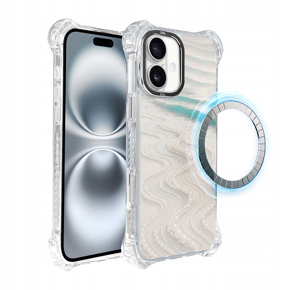 Pouzdro pro iPhone 16 Plus Ibizu DropGuard Ultra s MagSafe, korálová pláž