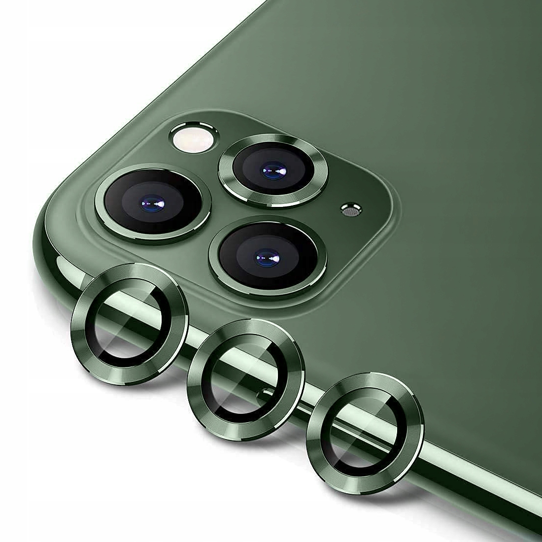

Ring Szkło na Aparat do iPhone 11 Pro Max Zielony
