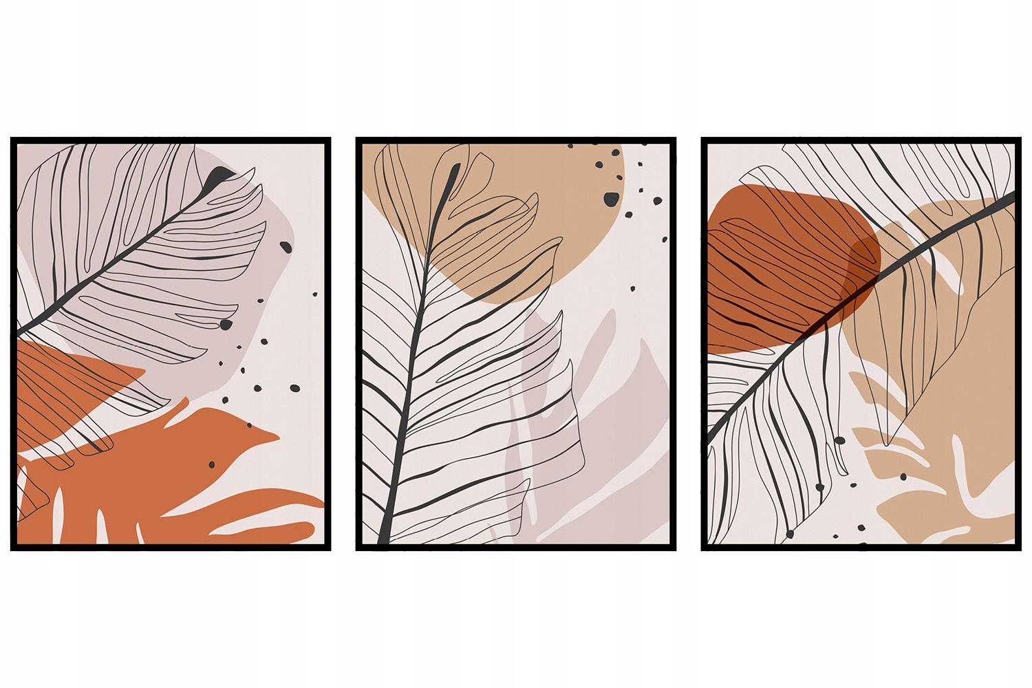 

Plakaty do salonu grafika abstrakcja 3szt- 21x30cm