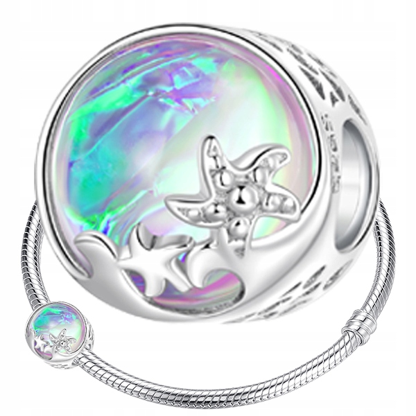

Charms Kryształ ocean srebro S925 koralik beads