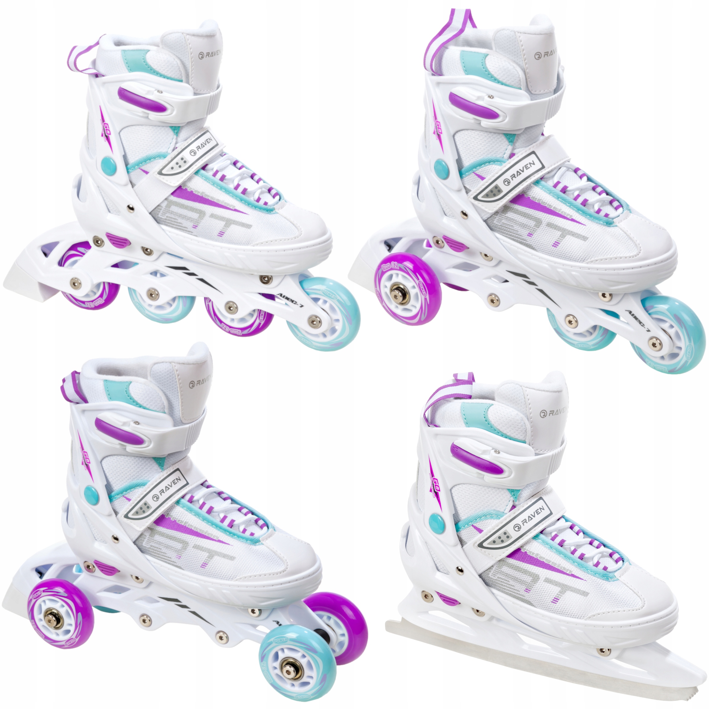 

Rolki Łyżwy 4w1 Raven Profession Violet/Blue 28-32