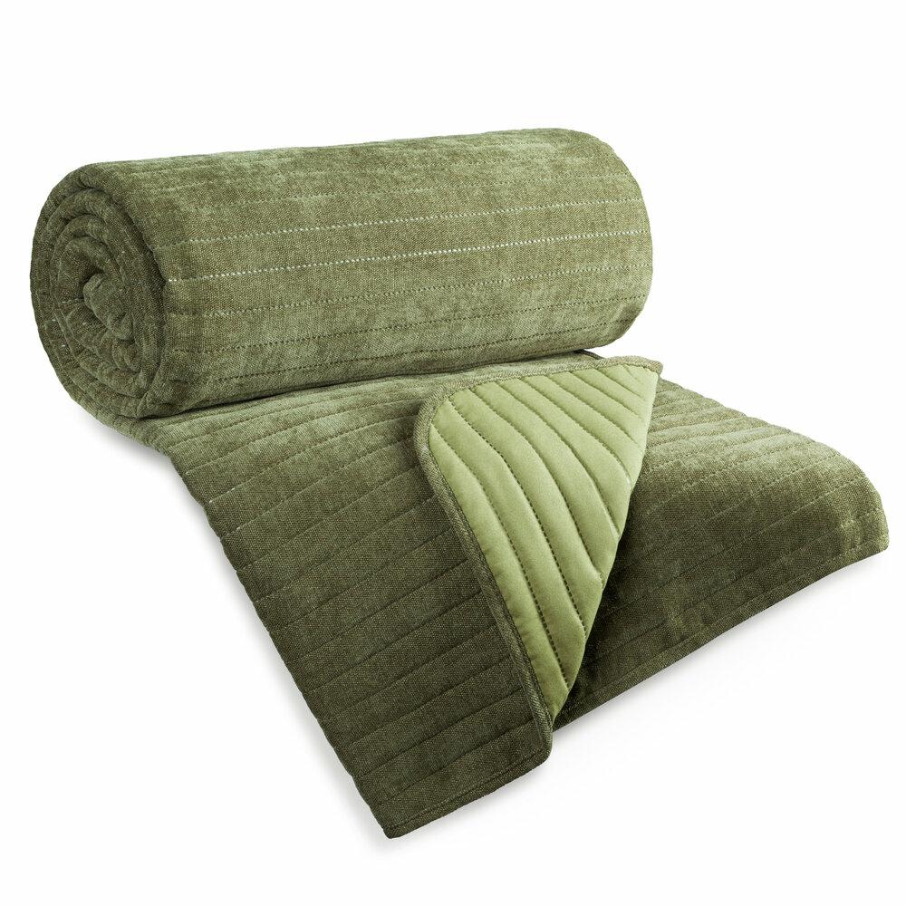 Přehoz Na Postel Kapa Glori 170X210 Olivová, Extrudovaná Šenilová Barva