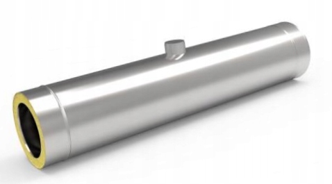 Kd Trubka s měřícím hrdlem M64x4 fi 300 1 m 0,8 mm komín