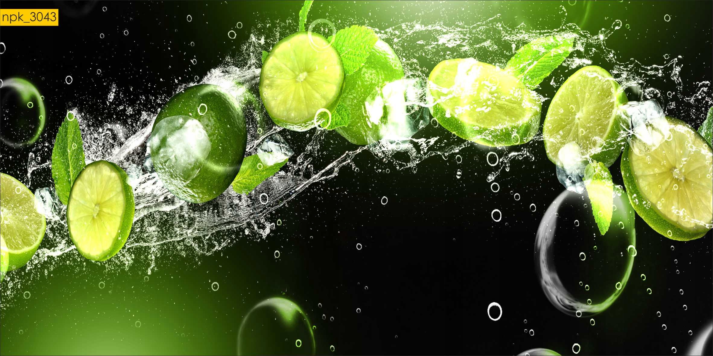 

Naklejki Do Kuchni Na Ściaę limonka woda Laminat