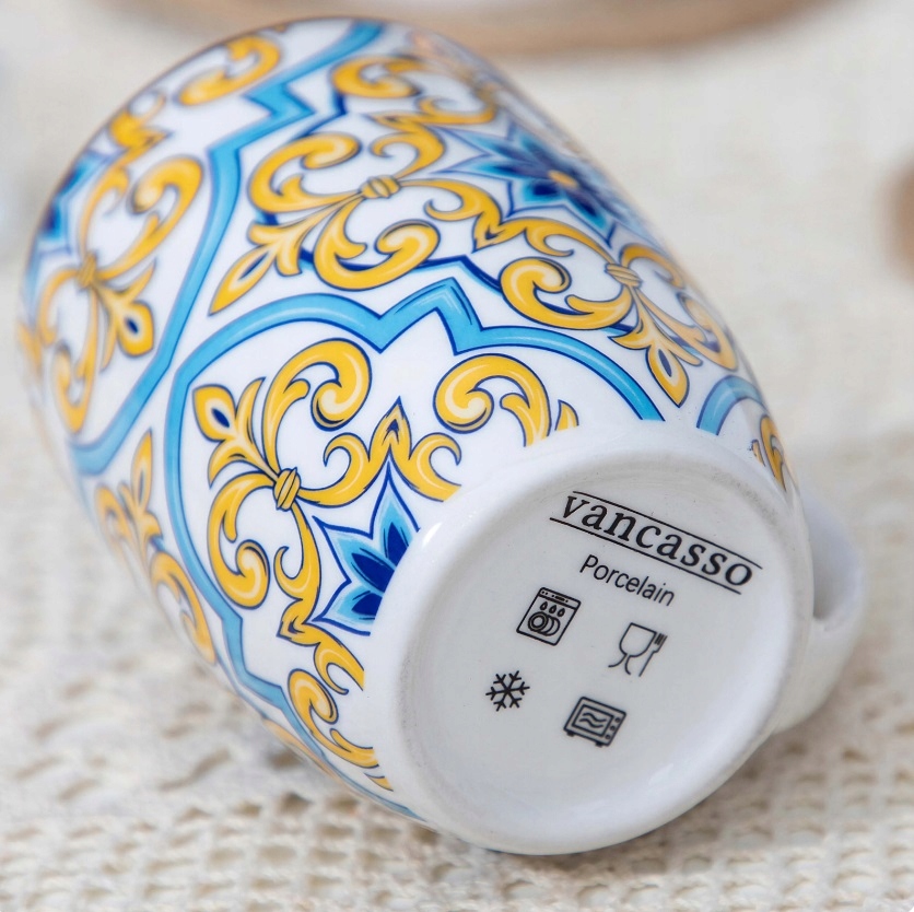 SERWIS OBIADOWY VANCASSO JASMIN etno boho mandala kolorowy 32 szt/ 8 osób Linia JASMIN