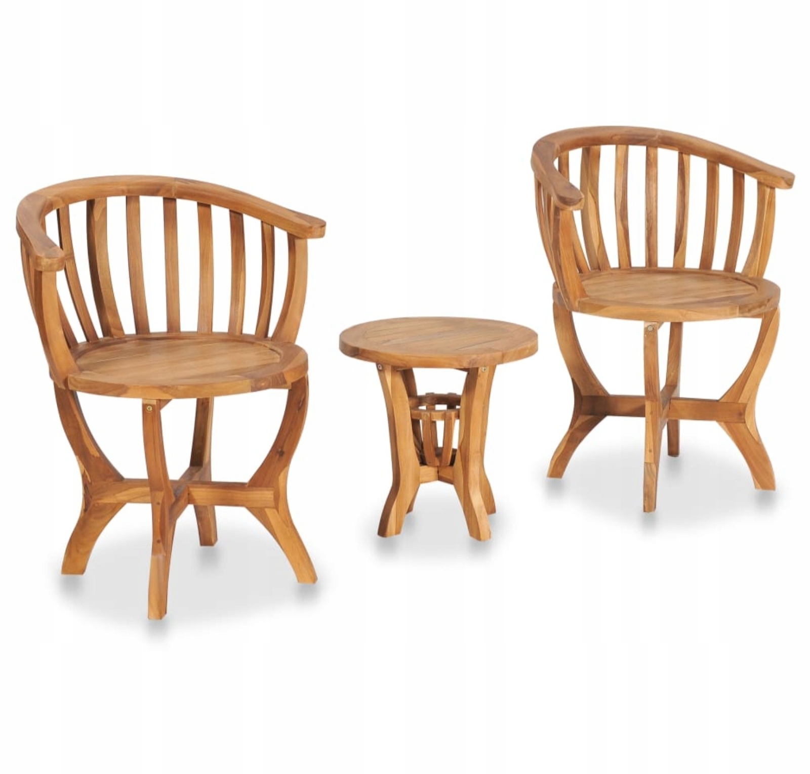 Záhradná Súprava Bistro, 3-dielna súprava nábytku, masívne teakové drevo