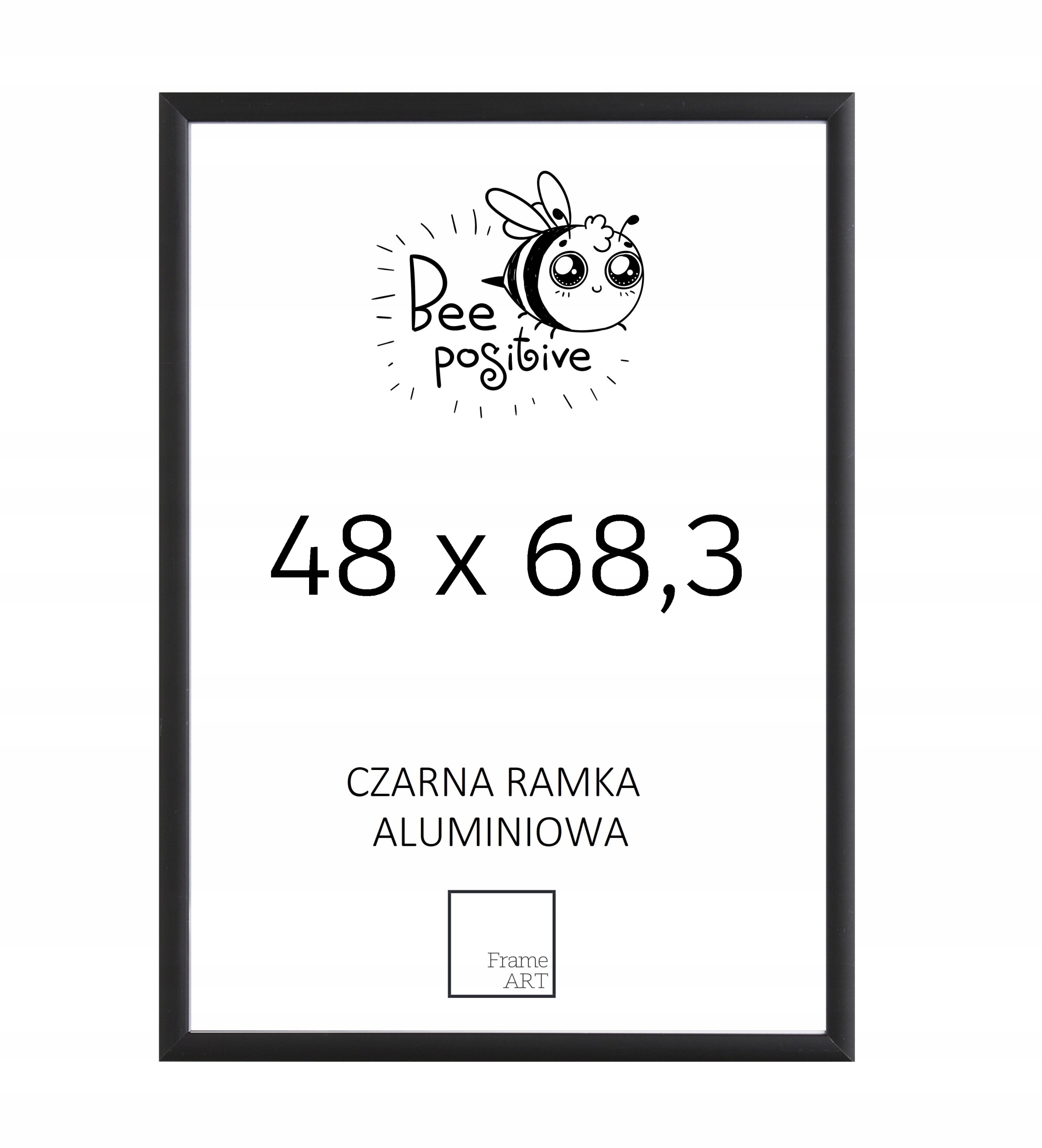 

Czarna Rama Aluminiowa 48x68,3 Puzzle 68,3x48