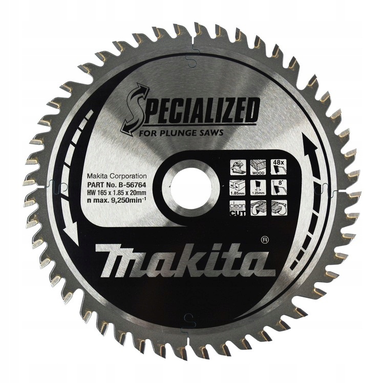 Speciální Sintrovací Pila Na Dřevo T.c.t 165*20 MM 48Z