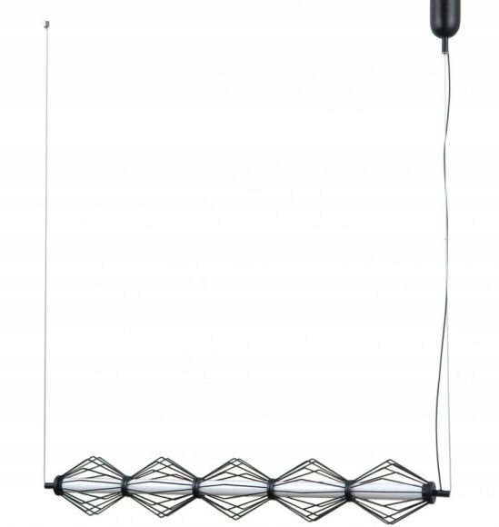 Závesná stropná lampa Led čierna glamour do obývacej izby Sevil 5